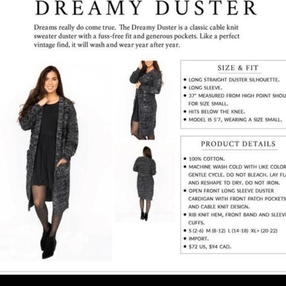 Agnes & Dora Dreamy Duster Red Long Cardigan Sweater Large NWOT - Picture 7 of 7